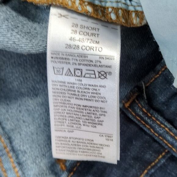 Gap Low Rise Jeans Womens 28 Short Blue Jegging Dark Wash Y2K Preppy Retro - Picture 6 of 8